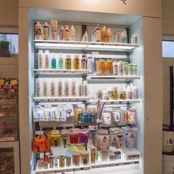 A products display case